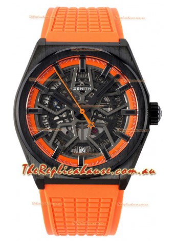 Zenith Defy Classic Skeleton 41MM Black Ceramic Men's Swiss Replica Watch