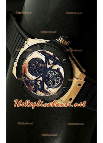 Hublot Big Bang King Power Tourbilon Japanese Replica Watch in Rose Gold