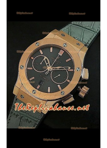 Hublot Classic Fusion Swiss Watch Grey Dial Pink Gold Case