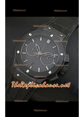Hublot Classic Fusion Swiss Watch PVD Case Black Strap