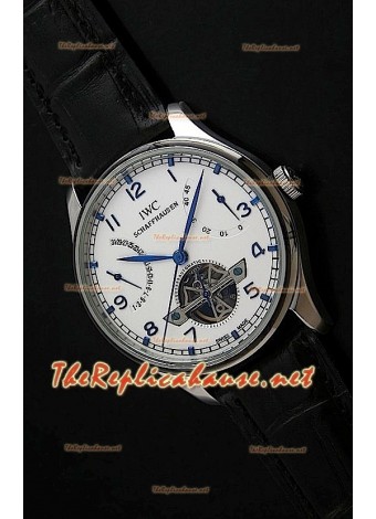 IWC Tourbillon Japanese Replica Watch in White Dial
