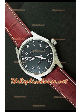 IWC Mark XVI Swiss Replica Watch in Steel - 40MM - Brown Strap
