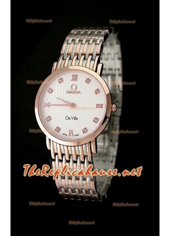 Omega Deville Mens Japanese Replica Watch in Two Tone 
