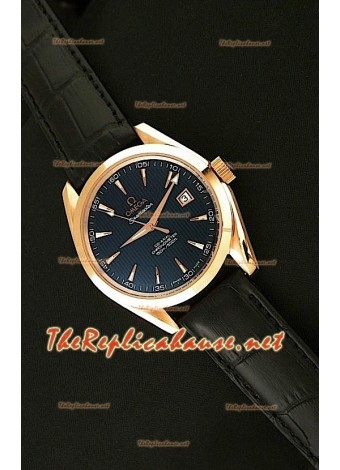 Omega Seamaster Aqua Terra Swiss Replica Watch in Rose Gold