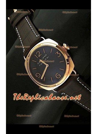 Panerai Radiomir Pink Gold Swiss Watch in Brown Dial
