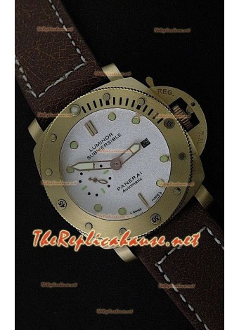 Panerai Luminor Submersible Rose Gold Watch in White Dial - 47MM 