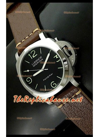 Panerai Luminor Marina 44MM Broan Leather Strap Watch 