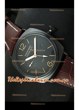 Panerai Radiomir GMT Japanese Replica Watch in PVD Case