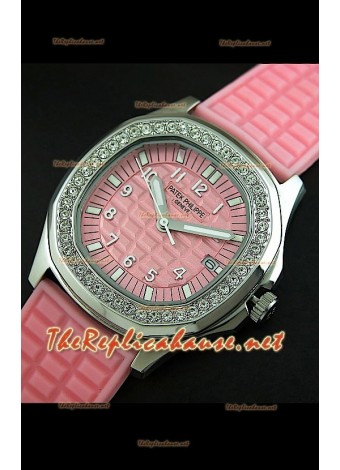 Patek Philippe Aquanaut Ladies Japanese Watch in Pink