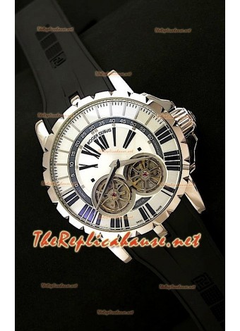 Roger Dubuis Excalibur Chronoexcel Dual Tourbillon in White Dial