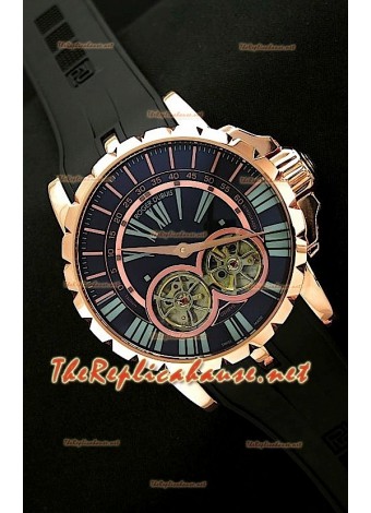 Roger Dubuis Excalibur Chronoexcel Dual Tourbillon Rose Gold