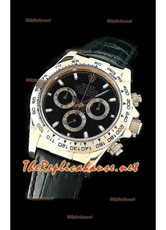Rolex Daytona Cosmograph Swiss Replica Watch in Black Dial