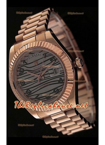 Rolex Day Date Pink Gold Swiss Replica Watch - 41MM