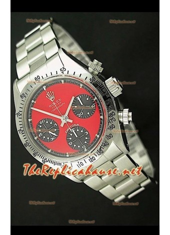 Rolex Cosmograph Daytona Vintage 6265 Swiss Watch in Red Dial
