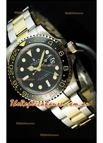 Rolex GMT Masters II Two Tone Swiss Replica Watch - SuperLuminous Hour Markers