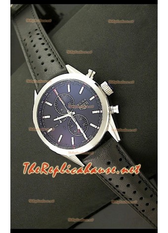 Tag Heuer SLR 300 Japanese Watch in Black Dial - Leather Strap
