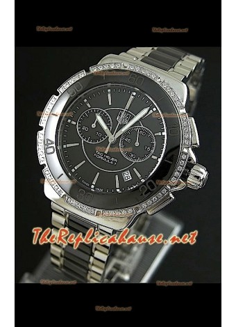 Tag Heuer Formula 1 Ladies Chronograph Watch in Black - 1:1 Mirror Replica