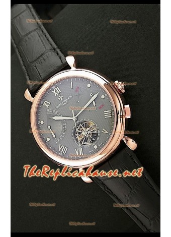 Vacheron Constantin Calender Complications Rose Gold Grey Dial Watch