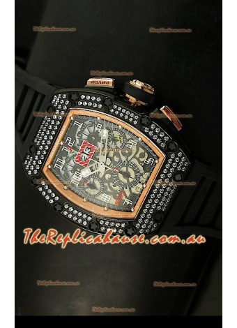 Richard Mille Filippe Massa Edition Titanium Swiss Watch in PVD/Pink Gold Case