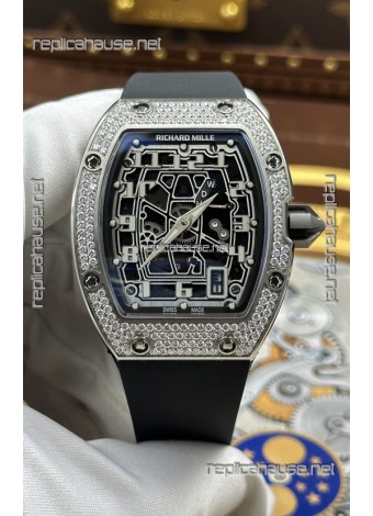 Richard Mille RM67-01 Extra-Flat Steel Diamonds Studded Super Clone Watch 