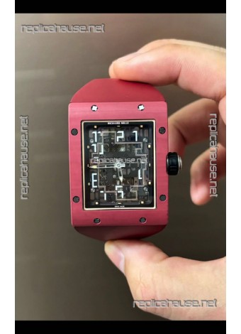 Richard Mille 16-02 Titanium Extra-Flat Red Rubber Super Clone Watch 