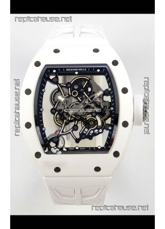 Richard Mille RM055 FREE SPRUNG MVMNT White Ceramic Super Clone Watch 