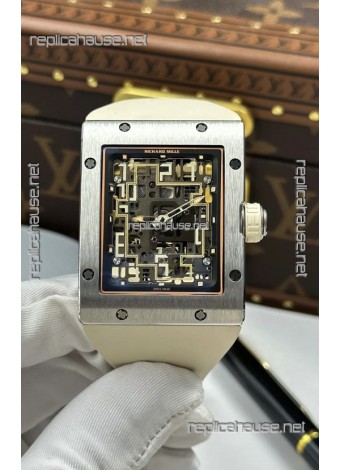 Richard Mille 16-02 Titanium Extra-Flat White Rubber Super Clone Watch 
