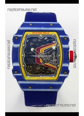 Richard Mille RM67-02 Blue NTPT 37 Grams CRMA7 Clone Movement 