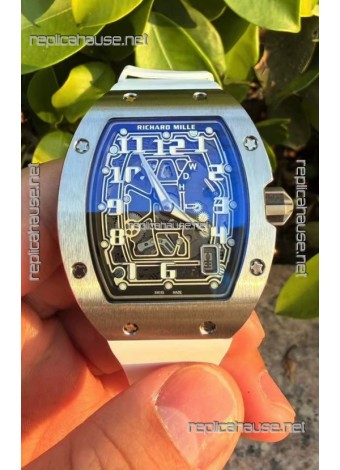 Richard Mille RM67-01 Titanium Extra-Flat White Strap Super Clone Watch 
