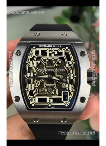 Richard Mille RM67-01 Titanium Extra-Flat Black Strap Super Clone Watch 