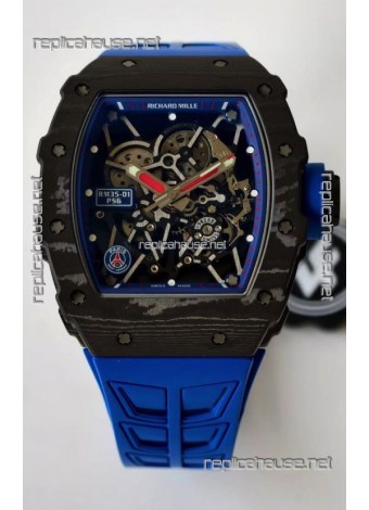 Richard Mille RM35-01 PSG Edition Carbon Fiber Casing with Genuine Tourbillon Super Clone Watch