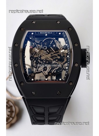 Richard Mille RM055 FREE SPRUNG MVMNT Black Ceramic Black Inner Bezel Super Clone Watch 
