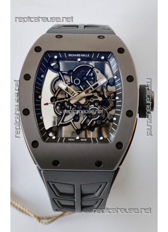 Richard Mille RM055 FREE SPRUNG MVMNT Grey Ceramic Case Super Clone Watch 