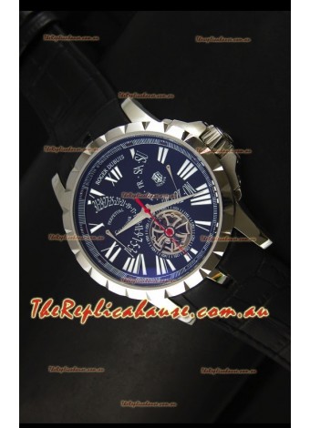 Roger Dubuis Excalibur Calendar Watch in Black Dial 