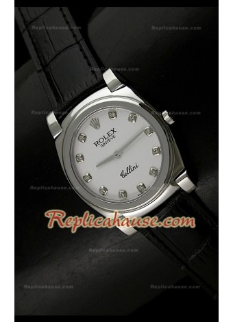 Rolex Cellini Swiss Quartz Replica Watch in White Dial