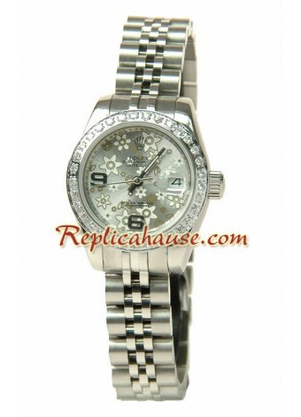 Rolex Floral Motif Datejust Ladies Wristwatch ROLX656