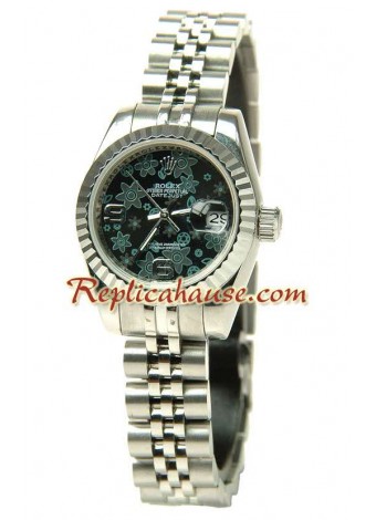 Rolex Floral Motif Datejust Ladies Wristwatch ROLX658