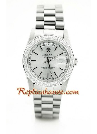 Rolex Day Date Silver ROLX526