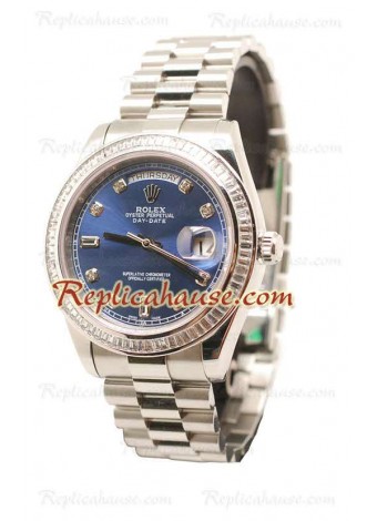 Rolex Day Date Silver Swiss Wristwatch ROLX163