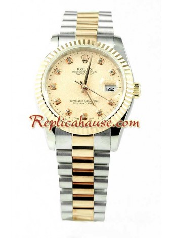 Rolex Datejust Mens Wristwatch - Pink Gold ROLX355