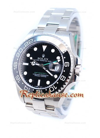 Rolex GMT Master II Swiss Watch with Ceramic Bezel