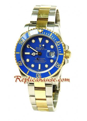 Rolex Submariner Swiss Two Tone Wristwatch ROLX795