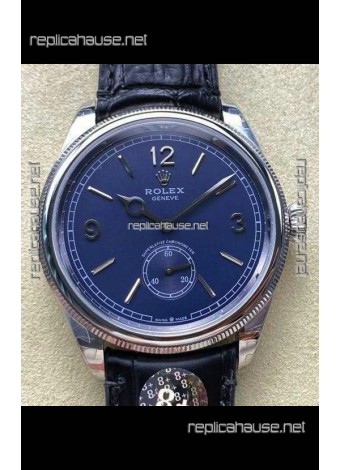 Rolex 1908 Perpetual in Steel Casing Blue Dial Swiss Replica Watch 