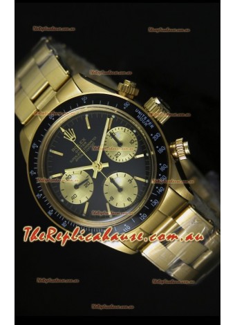 Rolex Daytona 6265 Cosmograph Black Dial in Gold Case