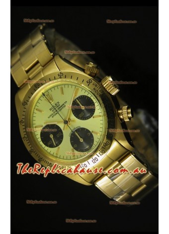 Rolex Daytona 6265 Cosmograph Metallic Gilt Dial in Gold Case