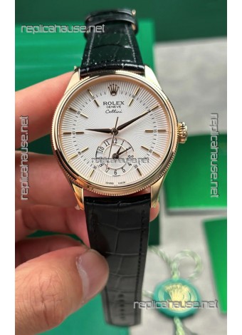 Rolex Super Clone Cellini 50525 White Dial Rose Gold Super Clone Watch 