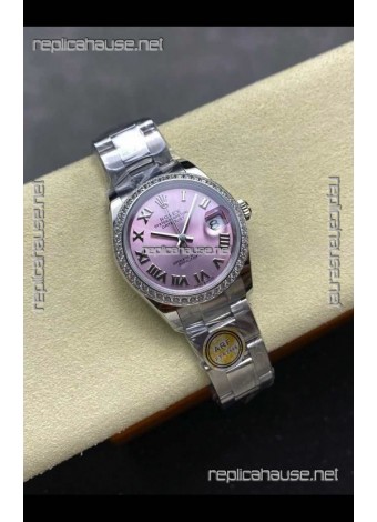 Rolex Super Clone Datejust 31MM Pink Roman Dial Oyster Super Clone Watch