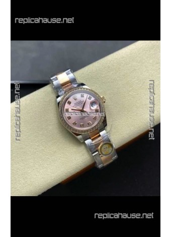 Rolex Super Clone Datejust 31MM Pink Dial Rose Gold Oyster Super Clone Watch 