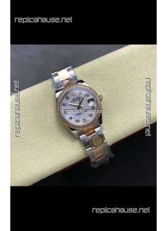 Rolex Super Clone Datejust 31MM Pearl Dial Rose Gold Oyster Super Clone Watch 