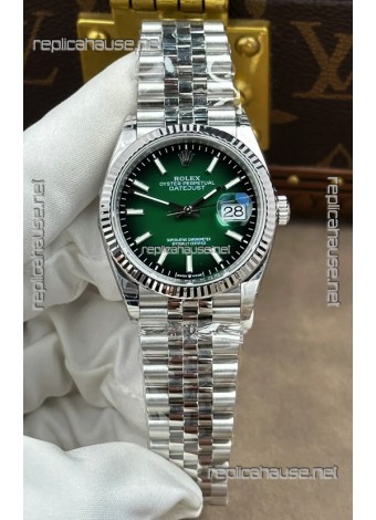 Rolex Datejust 126234 Ombre Green Dial Jubilee Super Clone Watch 41MM
